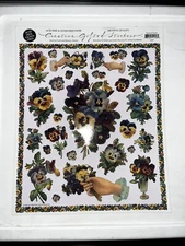 The Gifted Line John Grossman Stickers, Pansies, 1 Sheet Per Pkg.  New