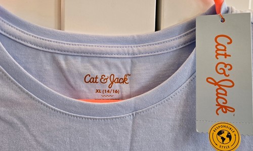 NWT Girls SZ 14/16 Cat & Jack Bunny Rabbit T Shirt-Easter-Short Sleeve-Cute - Picture 3 of 4