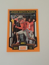 2023 Score Football Jaxon Smith-Njigba Orange Parallel Rookie Card RC #348