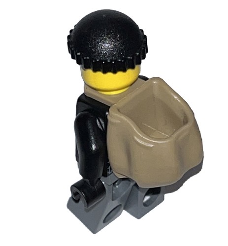 ✅ LEGO Policía Minifigura cty0453 CITY BANDIT MASCULINO con Máscara y Gorra Tejida Negra - Imagen 4 de 5