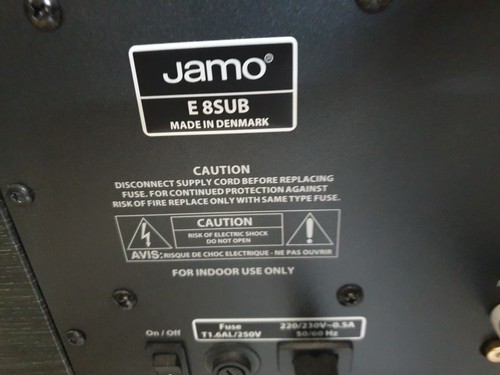Jamo E8SUB Subwoofer - 250 W, it turns on, but no sound coming out, need repair - Picture 5 of 11