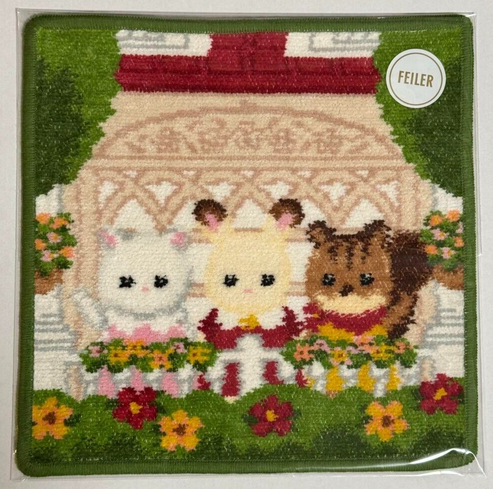 Sylvanian Families x Feiler collaboration handkerchief 25 x 25 cm