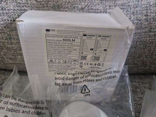 6W LED Frosted P45 Golf Ball Bulbs ( Pack Of 3), E14 Screw 3000K, 600lm - Picture 2 of 2