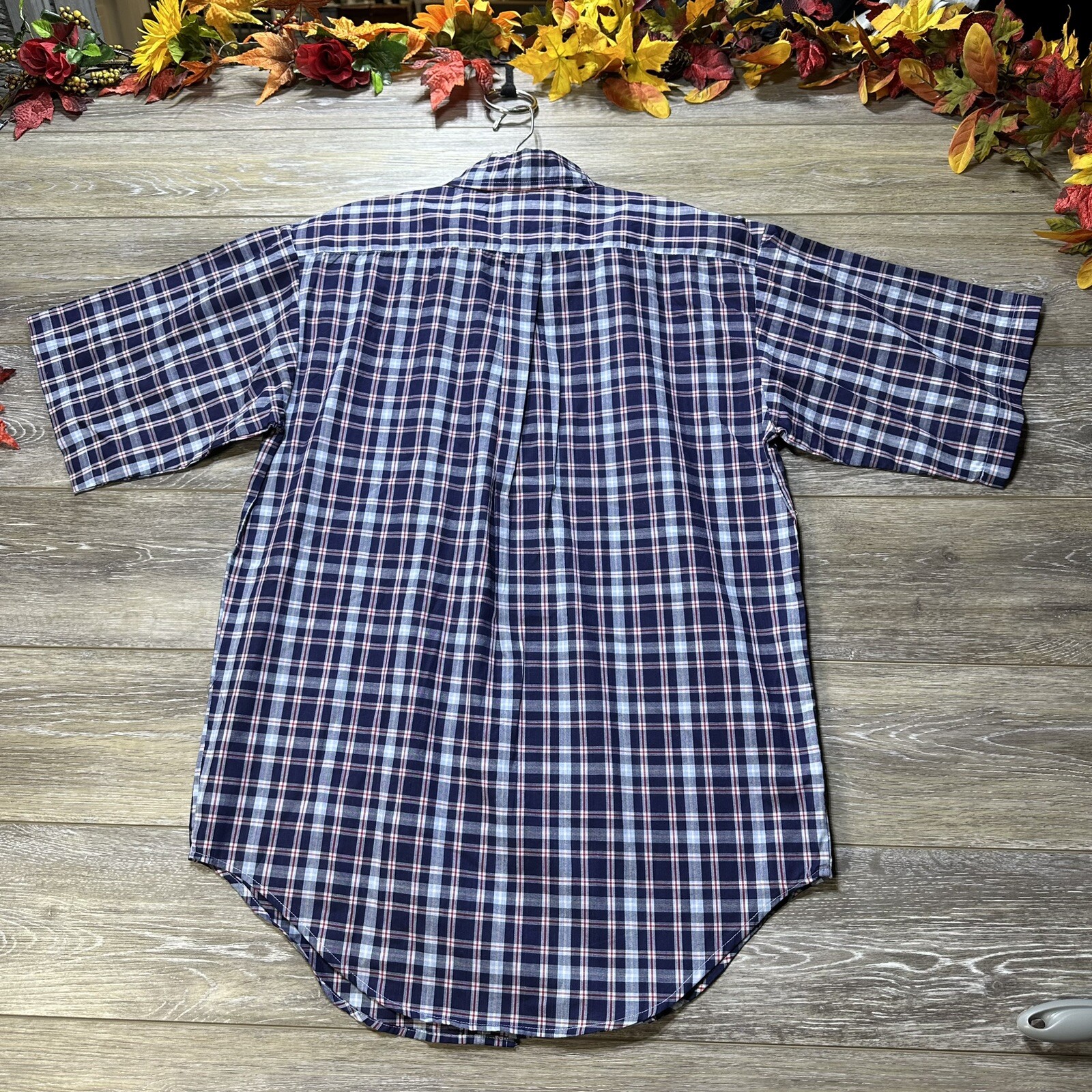 Basic Editions Button Down Shirt Size Small Blue … - image 2