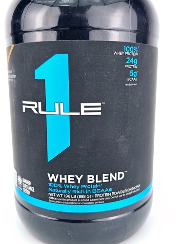 Rule 1 Whey Blend Protein Pre Workout Powder Chocolate Peanut Butter 2Lbs BB9/25 - Picture 3 of 6