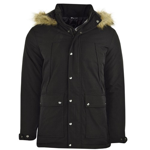 Parka para Hombre Parker Acolchado Forrado Invierno Abajo Aislado Chaqueta Piel - Imagen 2 de 2