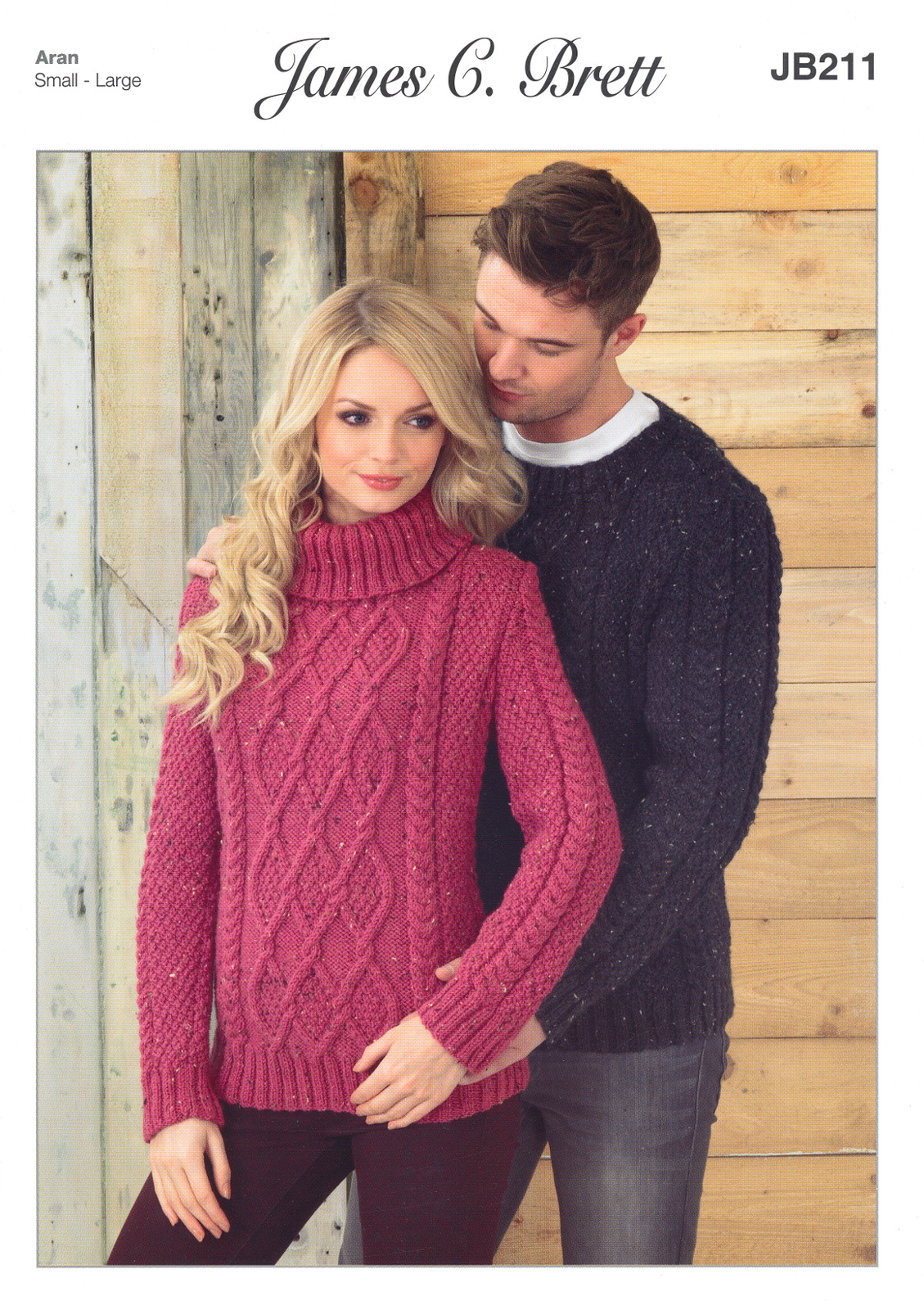 Knitting Pattern Ladies Mens Cable Knit Sweater Jumper James Brett Aran JB211