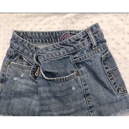 Pantalones cortos Aeropostale para mujer denim desgastados - talla 3/4 - Imagen 6 de 6