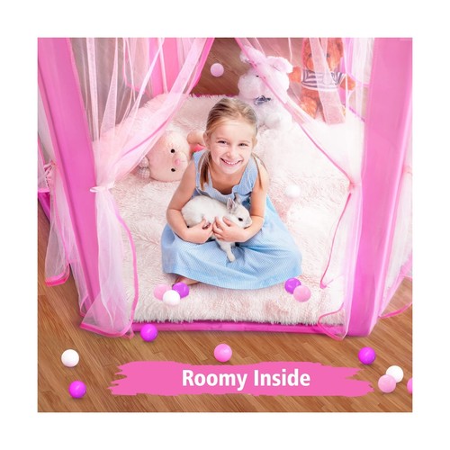 Monobeach Princess Tent Girls Large Playhouse Kids Castle Play Tent with Star... - Picture 6 of 8