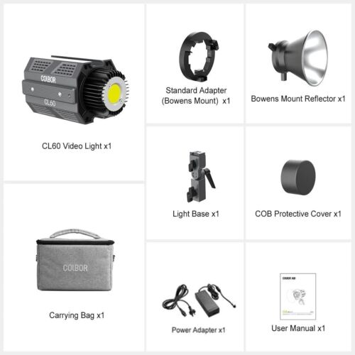 SYNCO COLBOR CL60R COB Video Light RGBWW 65W Full Color 2700K-6500K Bowens APP - 第 2/7 張圖片