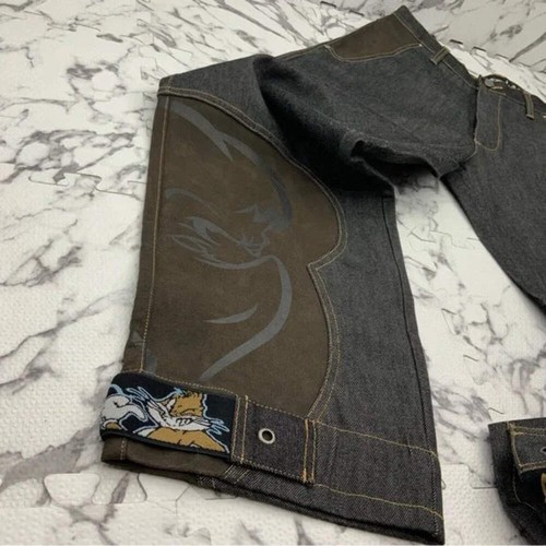 Pantaloni denim uomo Studio by Southpole Bugs Bunny grezzi neri gamba larga nuovi con etichette - Foto 6 di 8