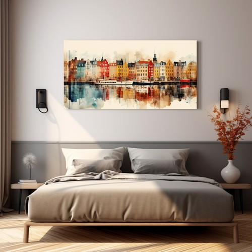 Copenhagen City Denmark Skyline Landmarks Houses Canvas Print Picture Wall Art - Picture 9 of 9