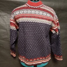 Lands End Fair Isle Pull Over Sweater Boy's L 14-16