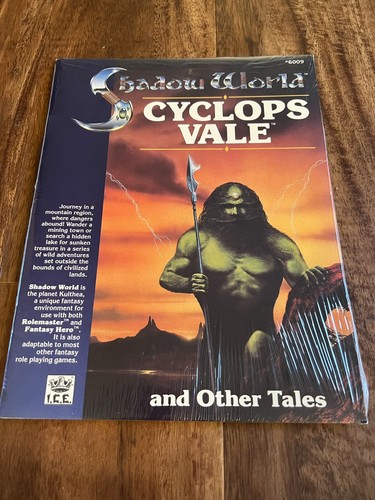Shadow World CYCLOPS VALE Book RPG Rolemaster Fantasy Hero I.C.E. #6009 Vintage