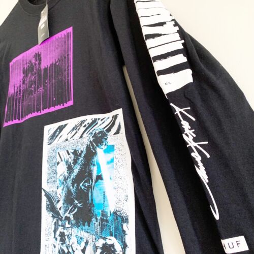 HUF GODZILLA ENRAGED Black LONG SLEEVE T-SHIRT Small - Picture 6 of 7