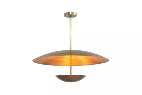 1950's Mid Century Murano Glass Cube Sputnik Italian Modern Brass Chandeliers
