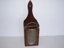 Antique Farmhouse Wood Wall Hanger Cheese Grater Box