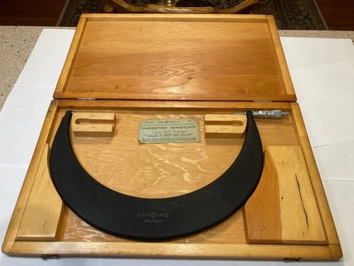 Scherr Tumico Metric Micrometer 325-350 mm Tubular Outside With Wooden Case