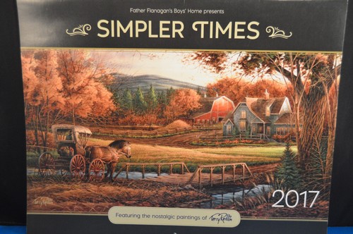 BOYS TOWN "Simpler Times" 2017 CALENDAR Unused NOS Father Flanagan A+ Paintings - Picture 2 of 12