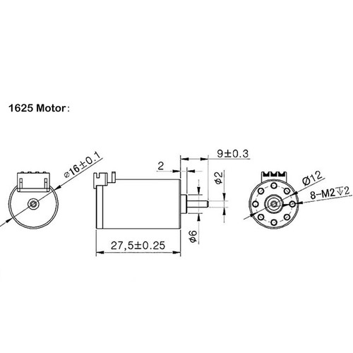 For RC 1/24 Mini-Q 1625 4300KV SD Motor with 45 ESC Brushless Sensored Combo - Picture 8 of 12