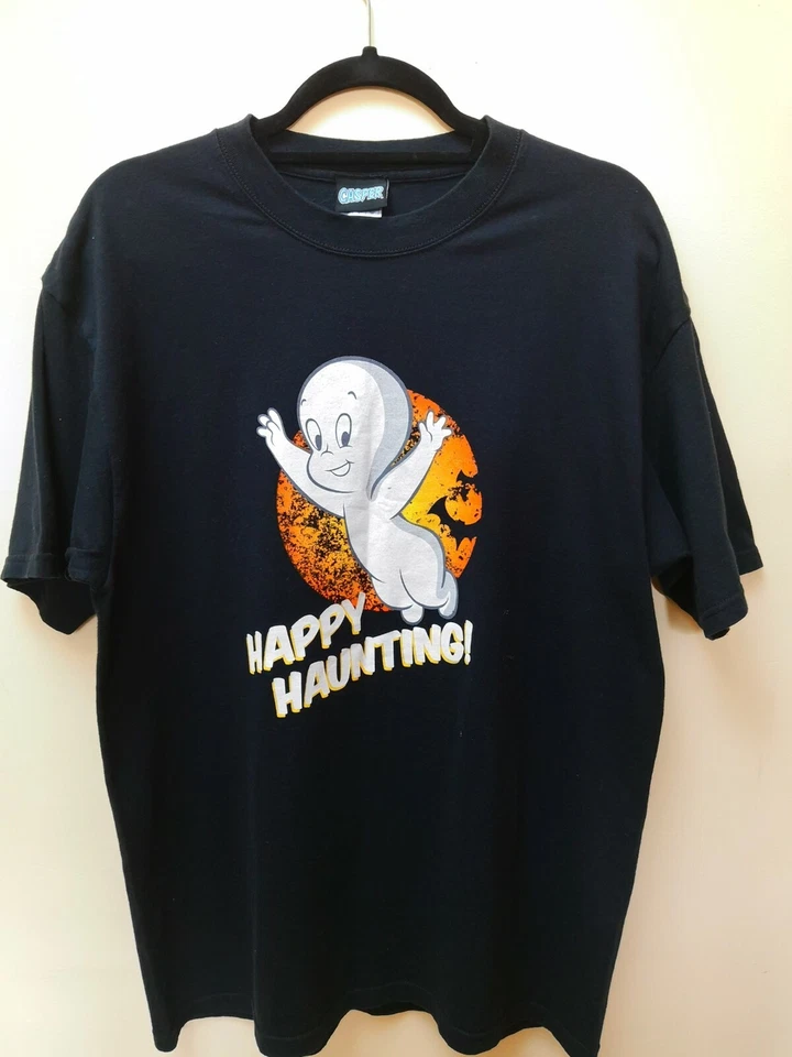 Camiseta De Colección Casper Happy Haunting Negra Harvey Entertainment Rara Talla L Foto 2 de 4