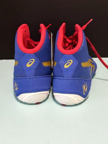 Scarpe Jordan Burroughs Asics taglia 11 blu rosso wrestling nuove con etichette JB Elite 2.0 - Foto 5 di 24