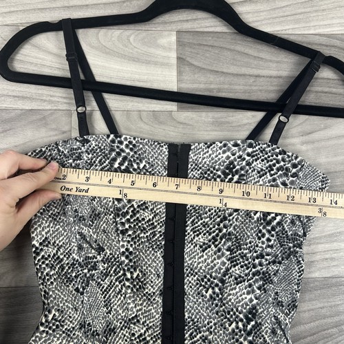 Charlotte Russe Corset Top Women Small Gray Animal Print Goth Festival Punk Y2K - Picture 7 of 8