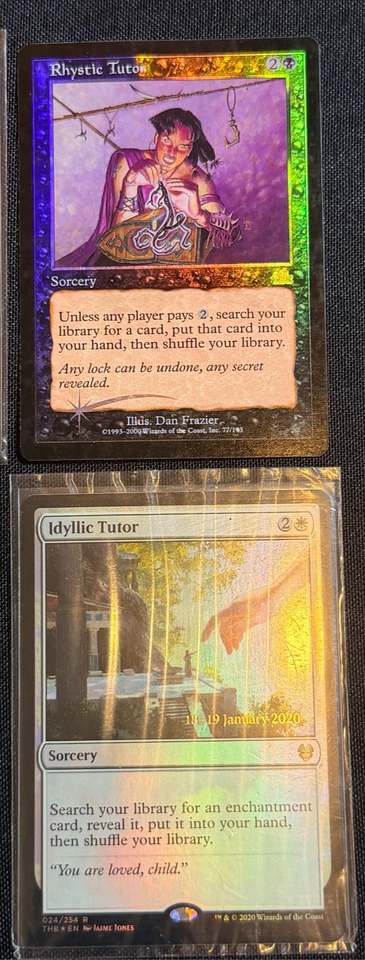 6 Magic the Gathering MTG Cruel Rhystic Diabolic Idyllic Tutor Lot Foil ...