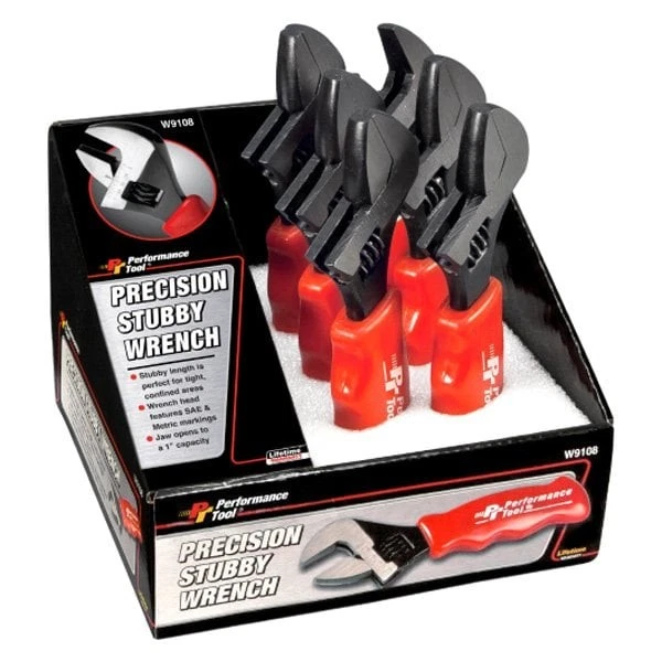 Performance Tool 1" SAE Dipped Handle Stubby Adjustable Wrench Foto 2 de 3