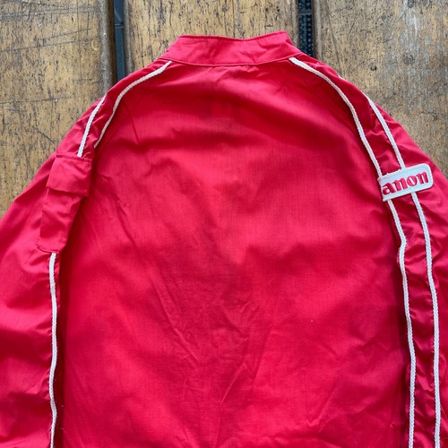 Vintage 1980s Canon Service Full Zip Jacket Red Size Large Outerwear - Picture 8 of 8