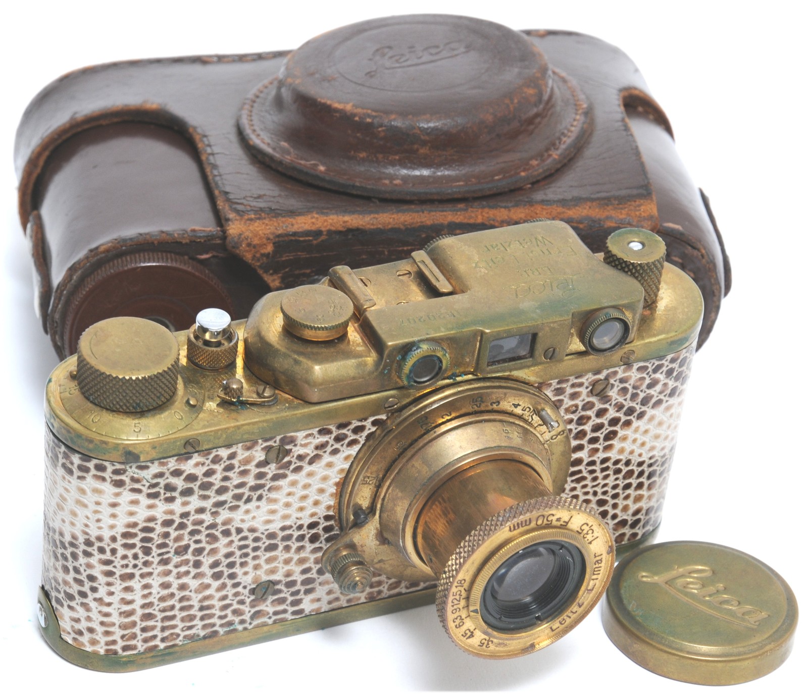 Russian Golden Leica camera w. lens NOTTESTED
