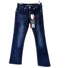 Cowgirl Tuff Bootcut Barbwire Jeans Women's 27 Dark Cowgirl Western Landman NEW