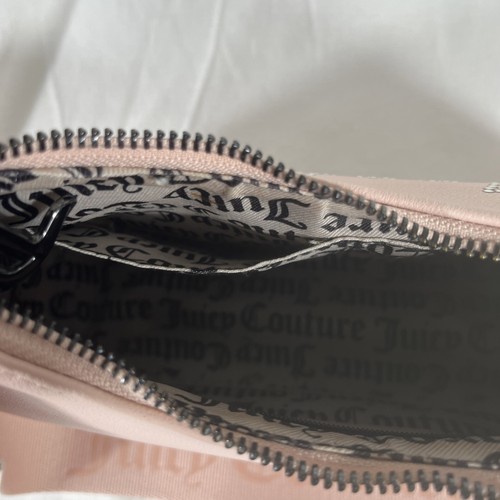 Borsa a tracolla Juicy Couture rosa logo strass borsa baguette ispirata Y2K - Foto 9 di 16
