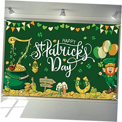 Probsin Extra Large St Patricks Day Banner Backdrop 72" x 48" St Patricks Day