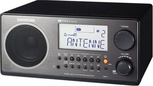 Sangean WR-2 AM/FM-RBDS Holzgehäuse Digital Tuning Radio (schwarz) - Bild 1 von 1