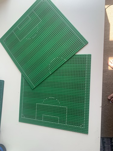 Football (soccer) Lego Pitch/Field X2 35 Cm By 35 Cm - Picture 2 of 9