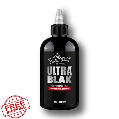 Allegory Ultra Blak Tattoo Ink 8oz Premium Black Lining Shading USA Made