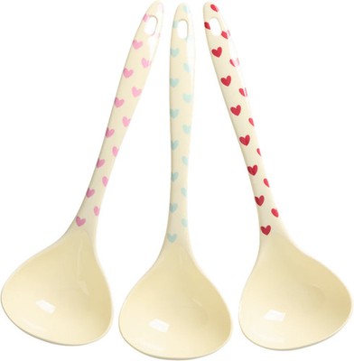 Rice by Rice Melamine Soup Spoon With 3 Asst. Favorite Hearts Pri Größe Standard