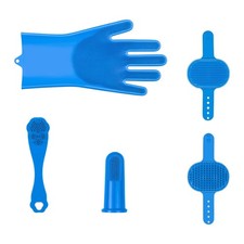 6-Teiliges Tierpflegeset, Hundebadehandschuhe, Haustier-Massagebürste, Katz5398