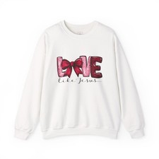 Love Like Jesus Crewneck Sweatshirt, Christian Gift, Cozy Apparel, Faith-Based