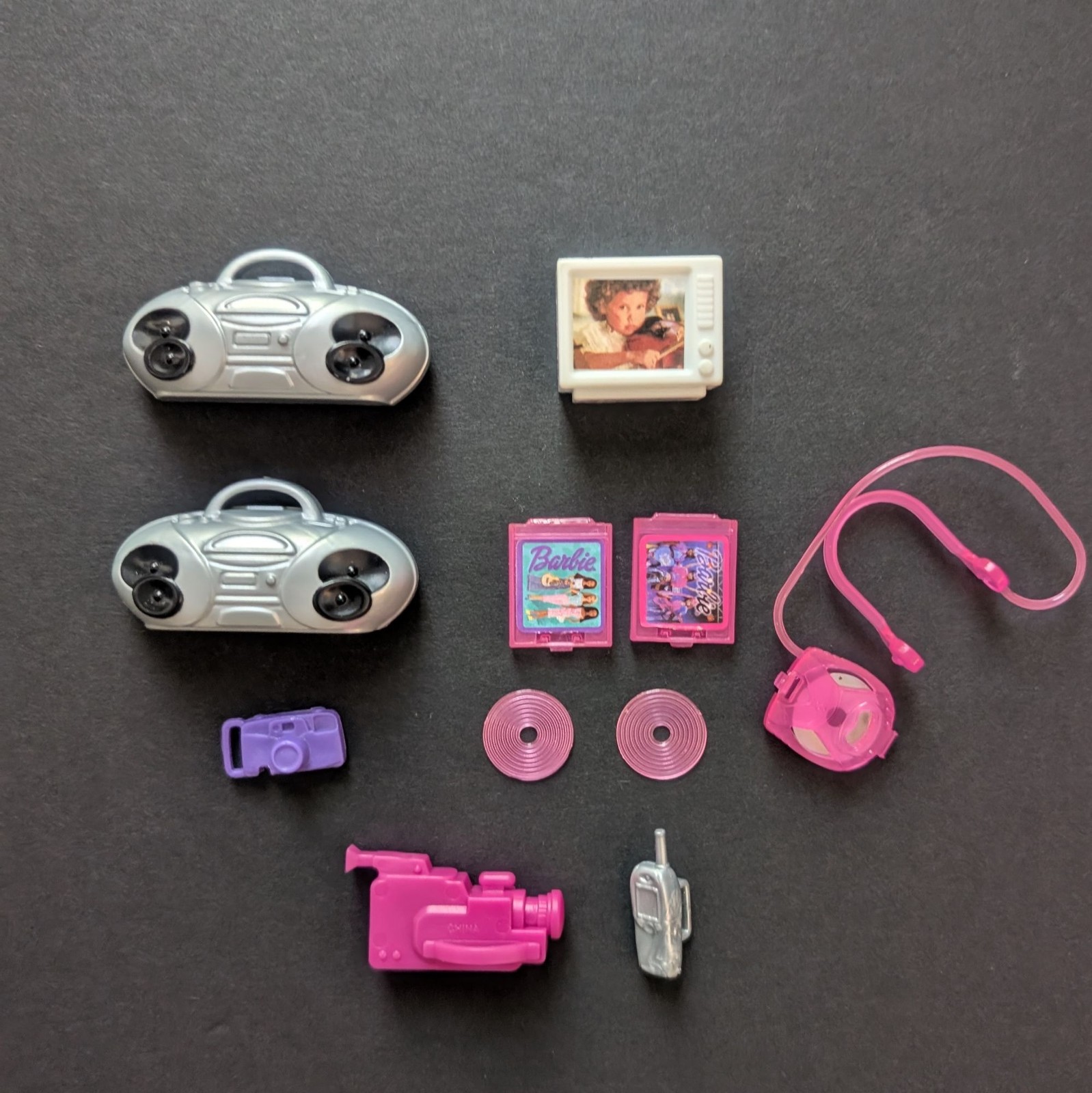 Vintage Barbie Accessories Set Miniature Electronics &Amp; Gadgets Old Tech