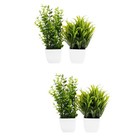  2pcs Pflanzen Innenputzpflanzen: 2pcs kleine Pflanzen künstliche Topfpflanzen
