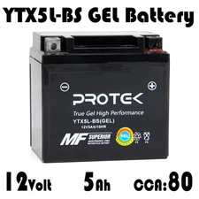 YTX5L-BS YT5L-BS YTZ7S Motorcycle Dirt Bike 12V 5Ah Sealed GEL Battery ATV UTV