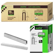 meite 18 Gauge 1/4" Narrow Crown Staples Galvanized 1/2" Length 10 Boxes