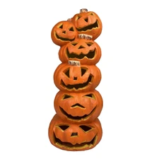 Vintage 1999 Halloween Pumpkin The Paper Magic Group Jack-o-lantern Six Stack