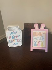 easter wooden decorative signs