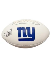 Cam Skattebo Signed Autographed Giants Logo Football Fanatics COA