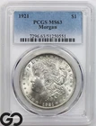 1921 Morgan Silver Dollar Coin PCGS MS 63 ** Series Final Year Issue!