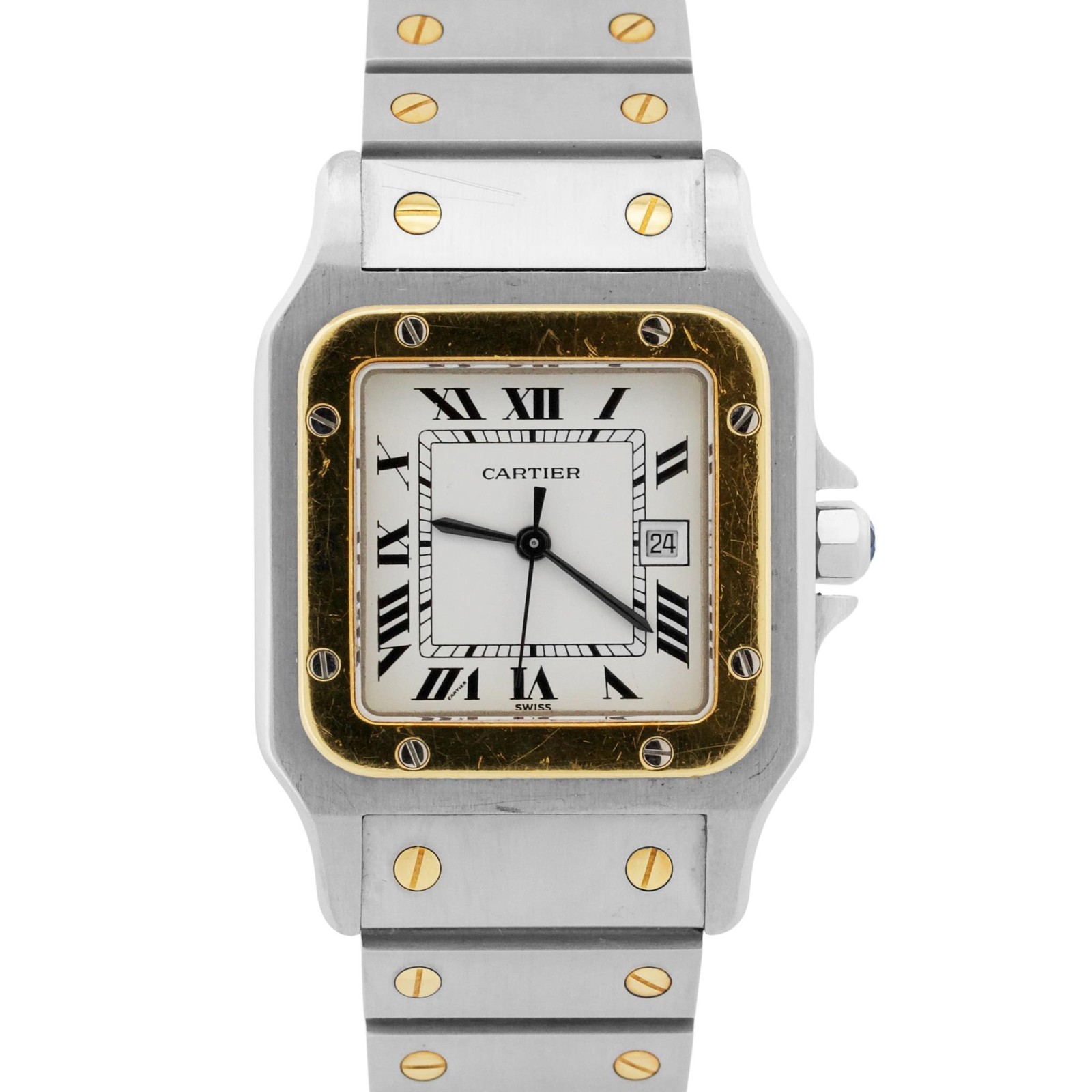 Cartier Santos Two-Tone 18k Gold Stainless