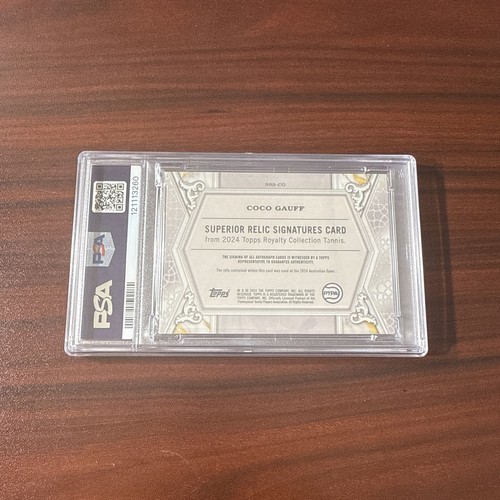 2024 Topps Royalty Tennis Coco Gauff Superior Relic Patch Auto Gold 05/10 PSA 9 - Picture 2 of 3